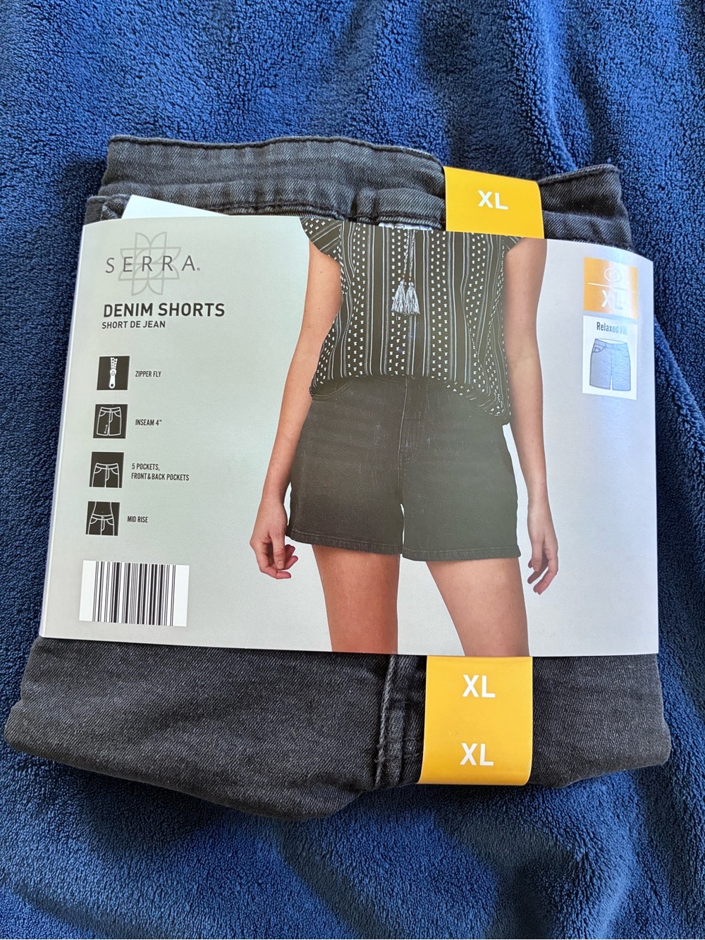 Serra Black Denim Jean Shorts XL